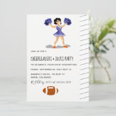 Uitnodiging voor cheerleaders en sportersfeest (Staand voorkant)