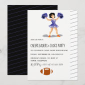 Uitnodiging voor cheerleaders en sportersfeest (Voorkant / Achterkant)