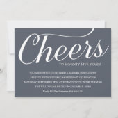 Uitnodiging voor chic 75-jarig huwelijksjubileumfe (Voorkant)