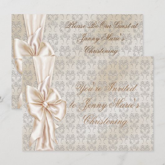 uitnodiging voor Chic Baptism (Voorkant / Achterkant)