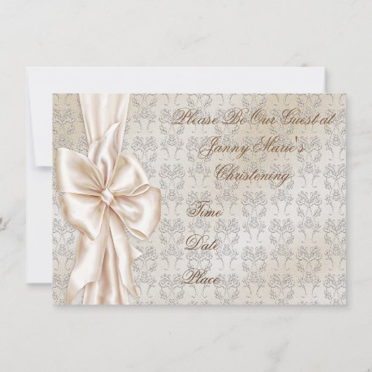 uitnodiging voor Chic Baptism (Achterkant)