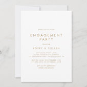 Uitnodiging voor Chic Gold Typography Engagement P (Voorkant)