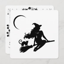 Uitnodiging voor chic heks Halloween-feest