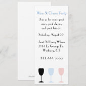Uitnodiging voor Chic Wine en Cheese Party (Voorkant / Achterkant)