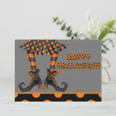 Uitnodiging voor Chic Wyed Witch Legs Costume Part (Staand voorkant)