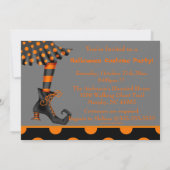 Uitnodiging voor Chic Wyed Witch Legs Costume Part (Achterkant)