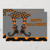 Uitnodiging voor Chic Wyed Witch Legs Costume Part (Voorkant / Achterkant)