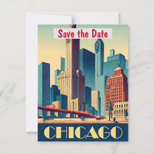 Uitnodiging voor Chicago River Bridge Sunset