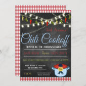 Uitnodiging voor chili kookwedstrijd (Voorkant / Achterkant)