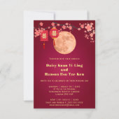 Uitnodiging voor Chinese bruiloft halverwege de he (Voorkant)