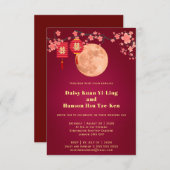 Uitnodiging voor Chinese bruiloft halverwege de he (Voorkant / Achterkant)