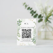 Uitnodiging voor chique groen QR-codebehuizing Informatiekaartje (Staand voorkant)
