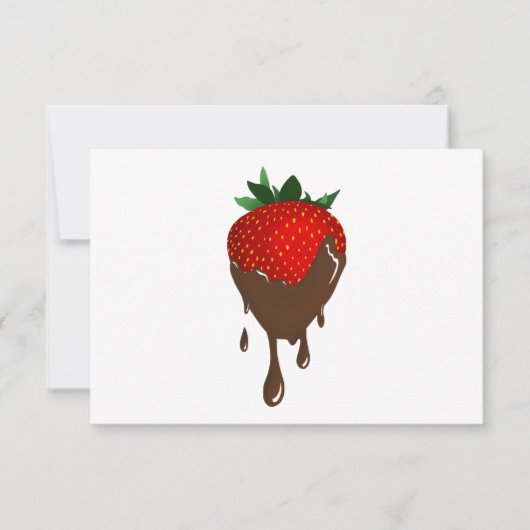 uitnodiging voor chocolade-aardbei (Voorkant)