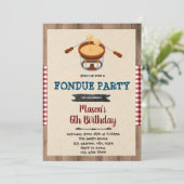 Uitnodiging voor chocolade van de lettersoort (Staand voorkant)