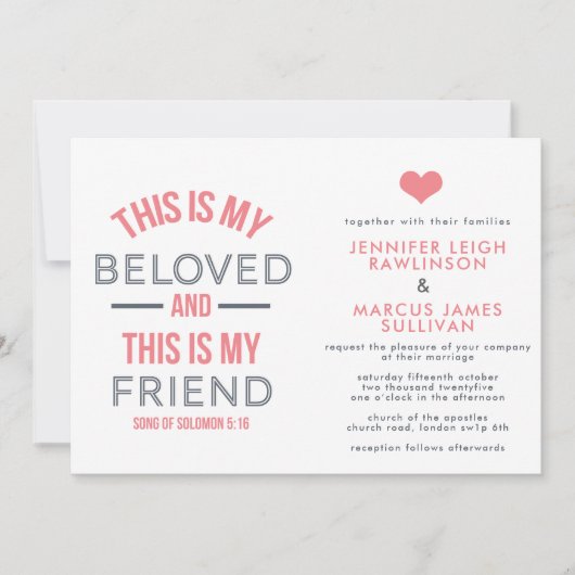 Uitnodiging voor Christelijke bruiloft - Dit is mi (Voorkant)