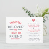 Uitnodiging voor Christelijke bruiloft - Dit is mi (Staand voorkant)