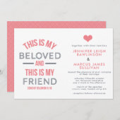 Uitnodiging voor Christelijke bruiloft - Dit is mi (Voorkant / Achterkant)