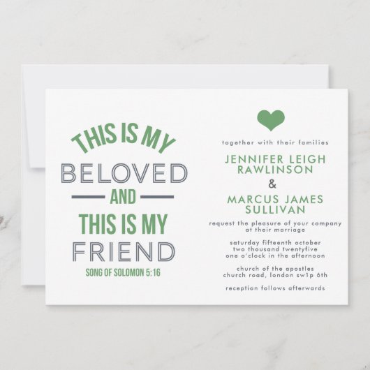 Uitnodiging voor Christelijke bruiloft - Dit is mi (Voorkant)