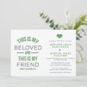 Uitnodiging voor Christelijke bruiloft - Dit is mi (Staand voorkant)