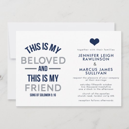 Uitnodiging voor Christelijke bruiloft - Dit is mi (Voorkant)