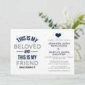 Uitnodiging voor Christelijke bruiloft - Dit is mi (Staand voorkant)