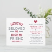 Uitnodiging voor Christelijke bruiloft - Dit is mi (Staand voorkant)