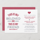 Uitnodiging voor Christelijke bruiloft - Dit is mi (Voorkant / Achterkant)