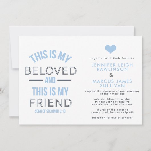 Uitnodiging voor Christelijke bruiloft - Dit is mi (Voorkant)