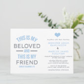 Uitnodiging voor Christelijke bruiloft - Dit is mi (Staand voorkant)