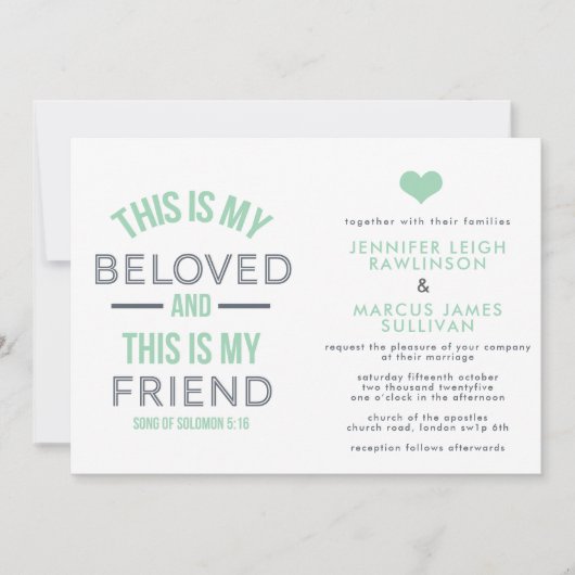 Uitnodiging voor Christelijke bruiloft - Dit is mi (Voorkant)