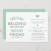 Uitnodiging voor Christelijke bruiloft - Dit is mi (Voorkant / Achterkant)