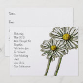 Uitnodiging voor Christelijke bruiloft: Twee dagen (Voorkant / Achterkant)