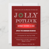 Uitnodiging voor Christmas Jolly Potluck (Voorkant)