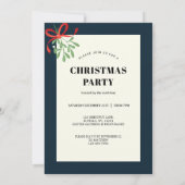 Uitnodiging voor Christmas Red Berry Wreath (Achterkant)