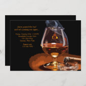 Uitnodiging voor Cigar en Brandy (Voorkant / Achterkant)