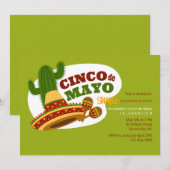 Uitnodiging voor Cinco de Mayo-dag (Voorkant / Achterkant)