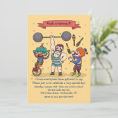 uitnodiging voor circusartiesten (Staand voorkant)