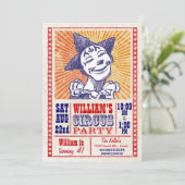  uitnodiging voor circuspartij (Staand voorkant)