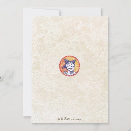  uitnodiging voor circuspartij (Achterkant)