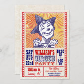  uitnodiging voor circuspartij (Voorkant / Achterkant)