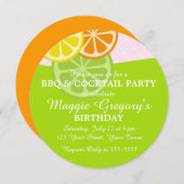 Uitnodiging voor Citrus Summer (Voorkant / Achterkant)