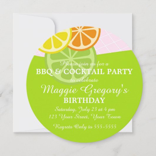 Uitnodiging voor Citrus Summer (Voorkant)