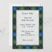 Uitnodiging voor Clan MacKenzie Tartan (Achterkant)