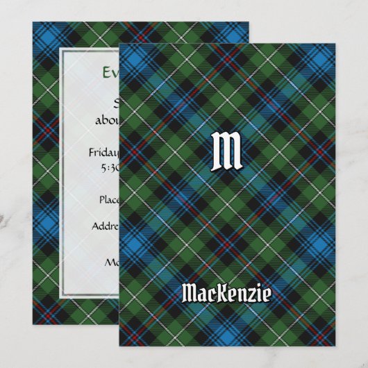 Uitnodiging voor Clan MacKenzie Tartan (Voorkant / Achterkant)