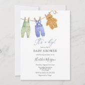 Uitnodiging voor Classic Boy Baby shower (Voorkant)