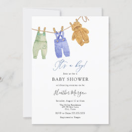 Uitnodiging voor Classic Boy Baby shower