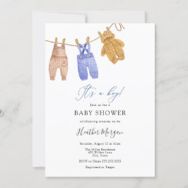 Uitnodiging voor Classic Boy Baby shower