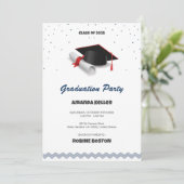 Uitnodiging voor Clean & Classic Graduation Party (Staand voorkant)
