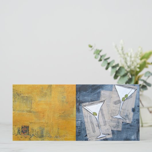 Uitnodiging voor Cocktail Art Party (Staand voorkant)