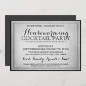  uitnodiging voor Cocktail-cocktail bij opwarming (Voorkant / Achterkant)